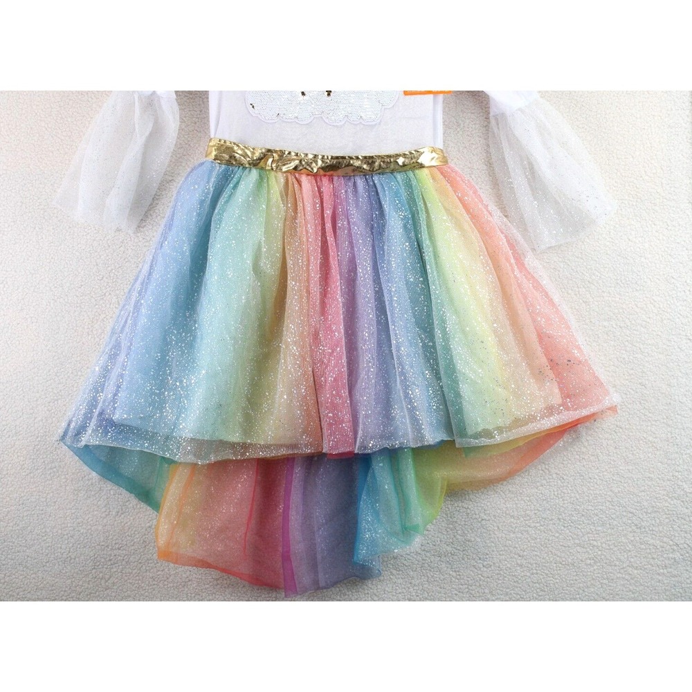 Hyde and EEK! Boutique Kids Rainbow Unicorn Dress with Wings Costume Large L - Picture 3 of 16